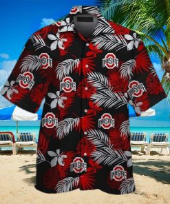 Black Aloha NCAA Ohio State Buckeyes Hawaiian Shirt Beach Gift For Friend