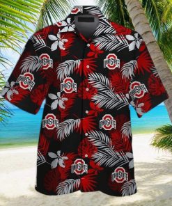 Black Aloha NCAA Ohio State Buckeyes Hawaiian Shirt Beach Gift For Friend