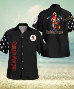 Black Captain Morgan Funny Hawaiian Shirt Gift For Wine Lovers