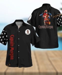 Black Captain Morgan Funny Hawaiian Shirt Gift For Wine Lovers