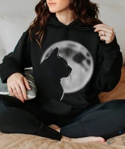 Black Cat In Front of the Full Moon T Shirt, hoodie, sweater, long sleeve and tank top Black Cat In Front of the Full Moon T Shirt