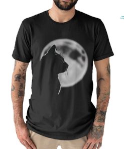 Black Cat In Front of the Full Moon T Shirt, hoodie, sweater, long sleeve and tank top Black Cat In Front of the Full Moon T Shirt