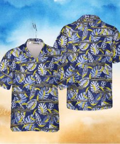 Blue Leaves And Bananas Gun Tropical Hawaiian Shirts