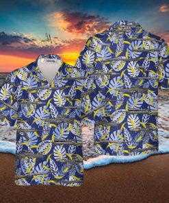 Blue Leaves And Bananas Gun Tropical Hawaiian Shirts