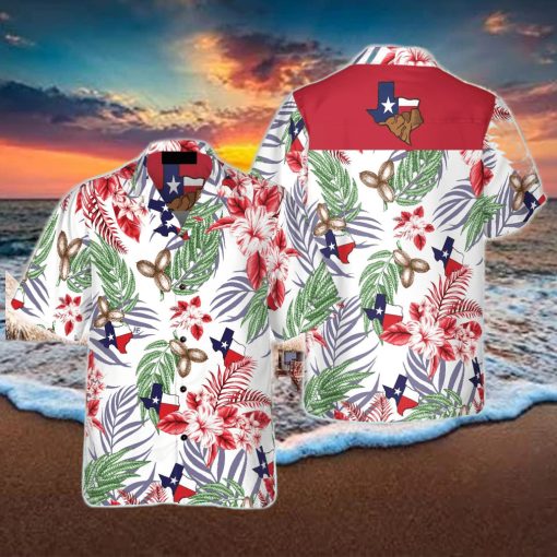 Bluebonnet Texas Hawaiian Shirt Pecan Version Button Down Floral And Flag Texas Shirt Proud Texas Shirt For Men