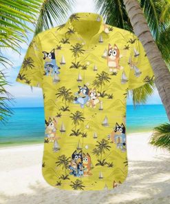 Bluey Beach Hawaiian Shirt  Bluey Cartoon Tee  Friends of Bluey Hawaiian Shirt