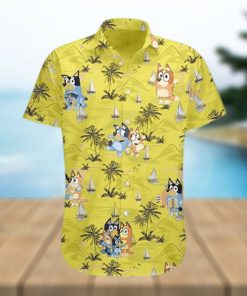 Bluey Beach Hawaiian Shirt  Bluey Cartoon Tee  Friends of Bluey Hawaiian Shirt