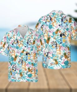 Bluey Bingo And Pineapple Aloha AOP Trending Hawaiian Shirt For Summer Vacation