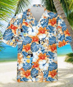 Bluey Cute Aloha Hawaiian Shirt  Bluey Family Hawaiian 3D Shirt