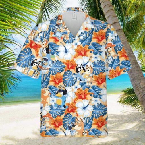 Bluey Cute Aloha Hawaiian Shirt  Bluey Family Hawaiian 3D Shirt