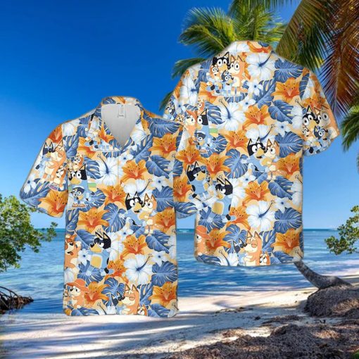 Bluey Family Beach Summer Hawaiian Shirt