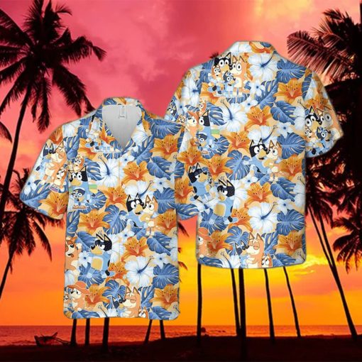 Bluey Family Beach Summer Hawaiian Shirt