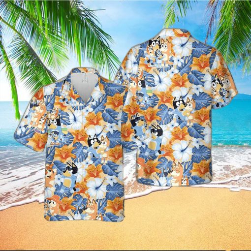 Bluey Family Beach Summer Hawaiian Shirt