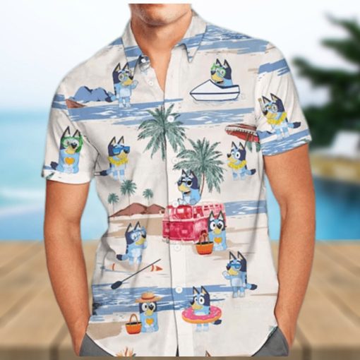 Bluey Family Hawaiian Shirt Summer Beach Shirt