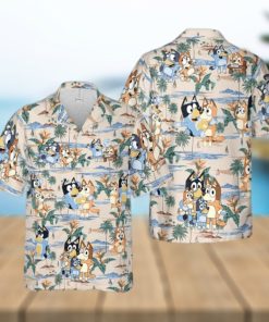 Bluey Friends Hawaiian Shirt  Bluey Birthday Gift  Bluey Button Up Shirt