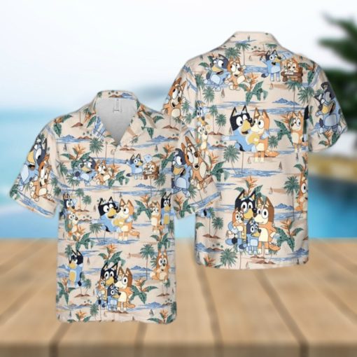 Bluey Friends Hawaiian Shirt  Bluey Birthday Gift  Bluey Button Up Shirt