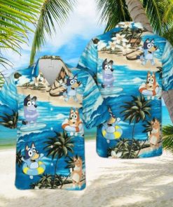 Bluey Hawaiian Shirt  Bluey Button Shirt  Bluey Shirt  Bluey Men Shirt