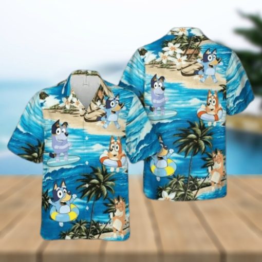 Bluey Hawaiian Shirt  Bluey Button Shirt  Bluey Shirt  Bluey Men Shirt