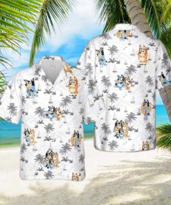 Bluey Hawaiian Shirt Characters Birthday Party Dad Family Shirt Fan Gifts