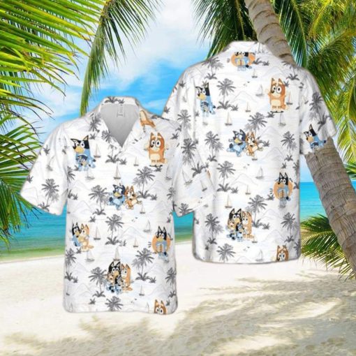 Bluey Hawaiian Shirt Characters Birthday Party Dad Family Shirt Fan Gifts