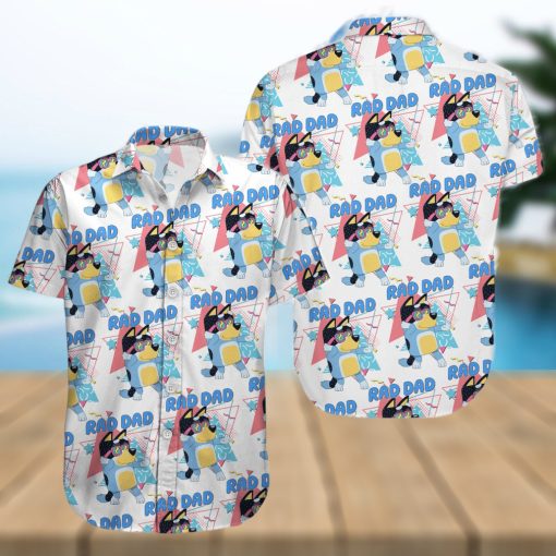 Bluey Red Dad Hawaiian Shirt