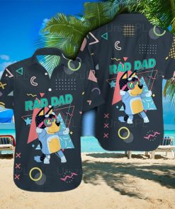 Bluey Shirt Bluey Rad Dad Hawaiian Shirt Summer Gift For Men And Women