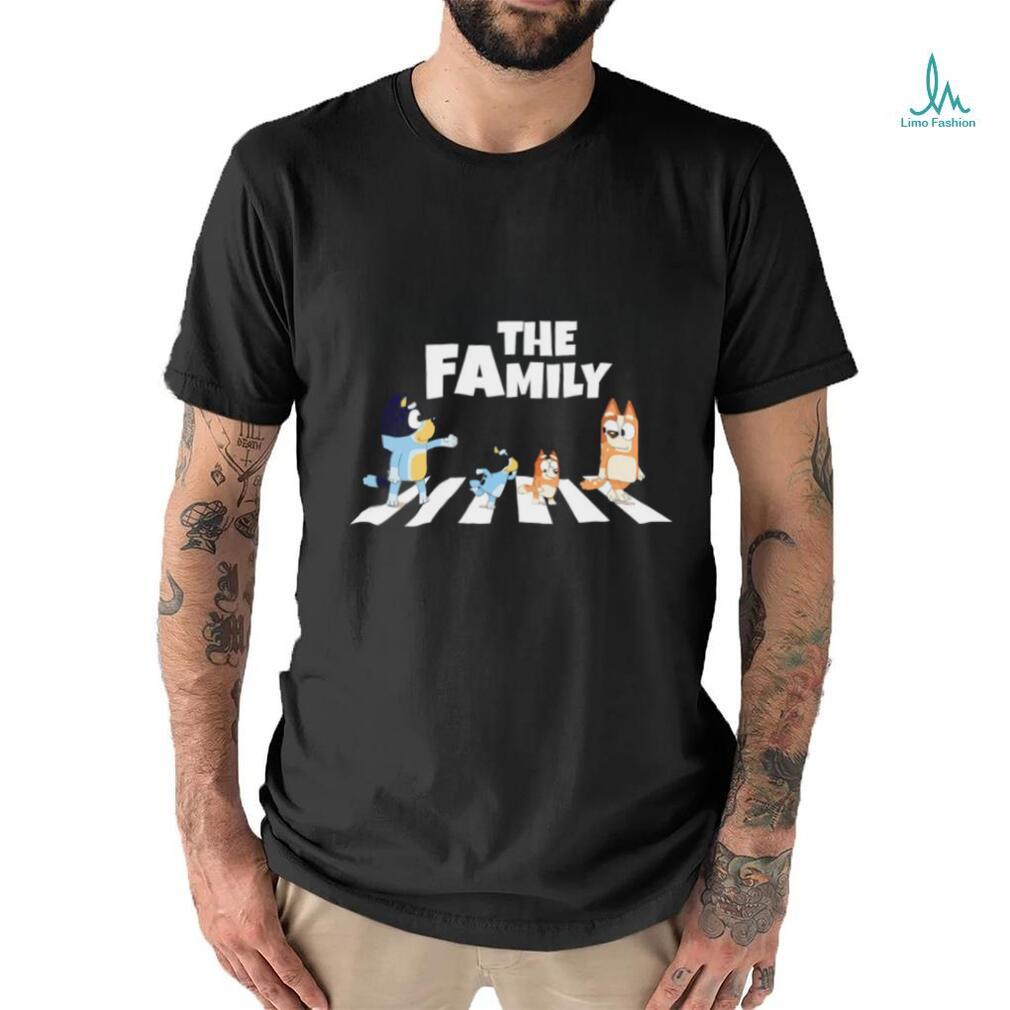 Bluey T-shirt Bluey And Family Bluey Adult Shirt Bluey Abbey Road Family -  iTeeUS