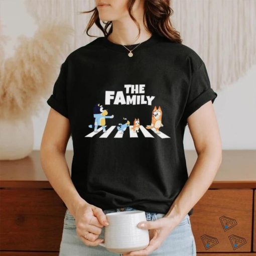 Bluey family Abbey Road this way cartoon shirt