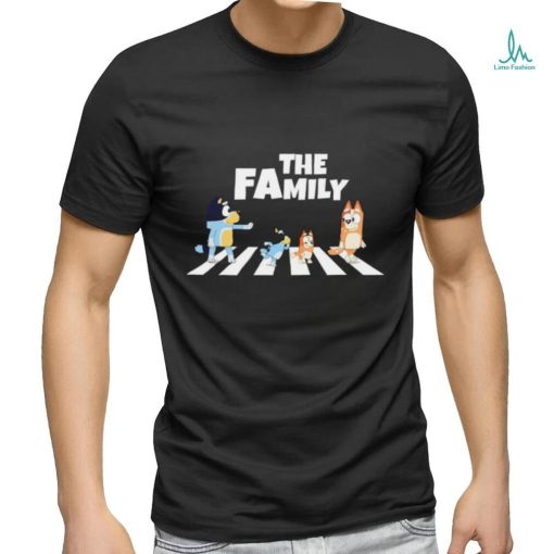 Bluey family Abbey Road this way cartoon shirt