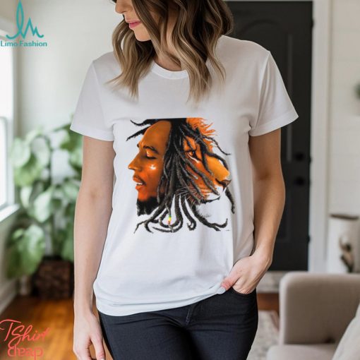 Bob Marley Lion Face T Shirt For Mens