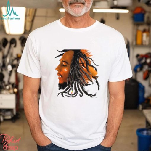 Bob Marley Lion Face T Shirt For Mens
