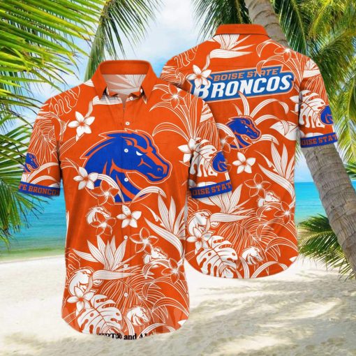 Boise State Broncos NCAA Floral All Over Print 3D Hawaiian Shirt