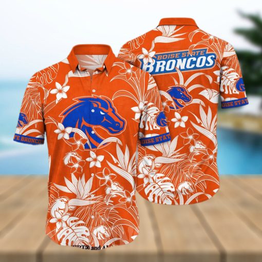 Boise State Broncos NCAA Floral All Over Print 3D Hawaiian Shirt