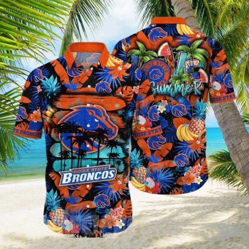 Boise State Broncos NCAA Flower Full Printing Unisex Hawaiian Shirt