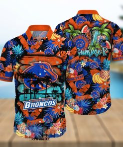 Boise State Broncos NCAA Flower Full Printing Unisex Hawaiian Shirt