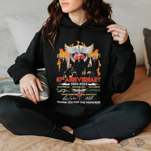 Bon Jovi Hard Rock 1983 2023 40th Anniversary Thank You For The Memories Signatures Shirt