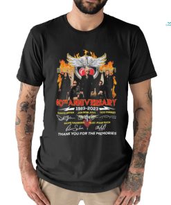 Bon Jovi Hard Rock 1983 2023 40th Anniversary Thank You For The Memories Signatures Shirt