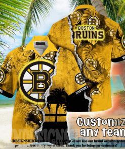 Boston Bruins NHL Floral 3D Hawaiian Shirt