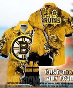 Boston Bruins NHL Floral 3D Hawaiian Shirt