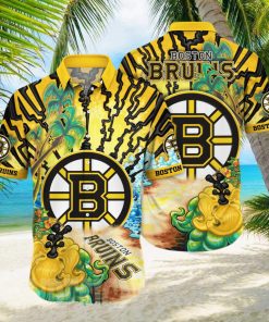 Boston Bruins NHL Flower 3D All Over Print Hawaiian Shirt