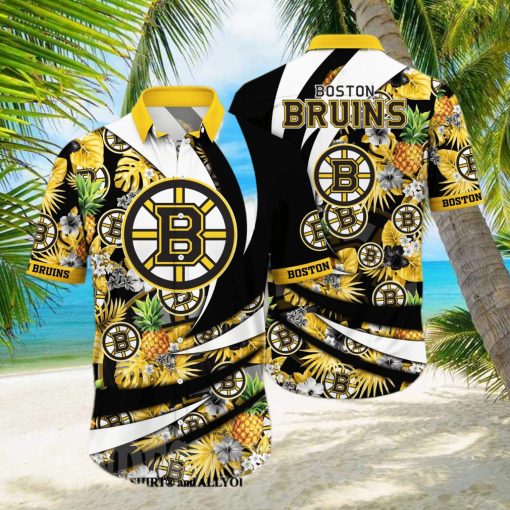 Boston Bruins NHL Flower Classic Full Print Hawaiian Shirt