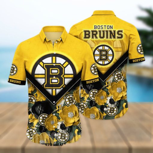 Boston Bruins NHL Flower Full Print Classic Hawaiian Shirt