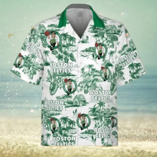 Boston Celtics Funny Hawaiian Shirt  Island Pattern Gift For Beach Trip