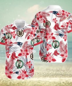 Boston Celtics Funny Hawaiian Shirt Tropical Flora Beach Lovers Gift