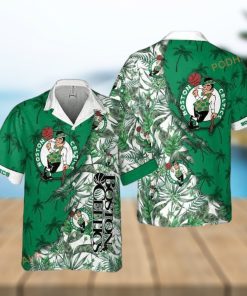 Boston Celtics Funny Hawaiian Shirt  Tropical Flowers Summer Holiday Gift