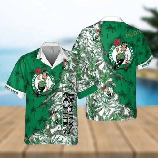 Boston Celtics Funny Hawaiian Shirt  Tropical Flowers Summer Holiday Gift