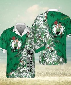 Boston Celtics Funny Hawaiian Shirt  Tropical Flowers Summer Holiday Gift