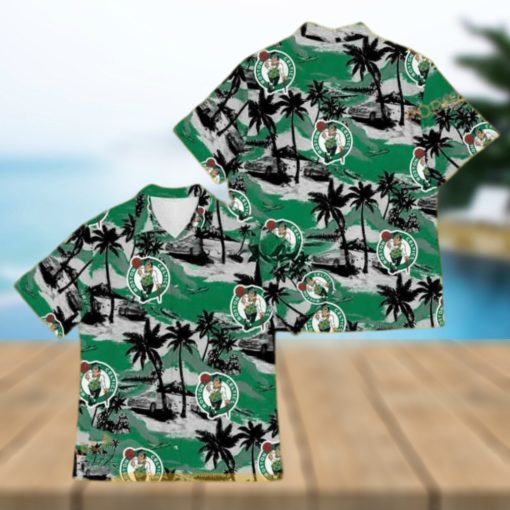 Boston Celtics Funny Hawaiian Shirt  Tropical Patterns Aloha Shirt