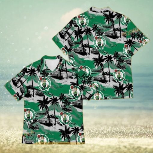 Boston Celtics Funny Hawaiian Shirt  Tropical Patterns Aloha Shirt