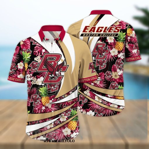 Boston College Eagles NCAA Floral 3D Hawaiian Shirt